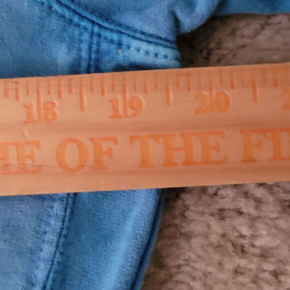 Free People Hoodie Women M Blue Tie Dye Embroidered Flying Birds Full Zip - Picture 14 of 16